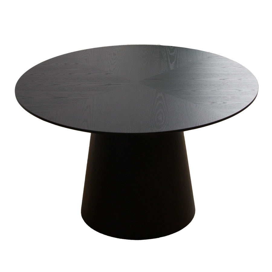 ラウンドテーブル 120cm ウォールナット オーク ブラック HARMONY (テーブル単品) - Wooden JAPAN 匠一松
