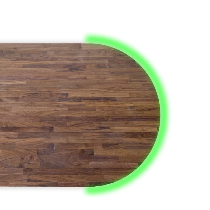 選べる12サイズ】ウォールナット 無垢材 オーバルダイニングテーブル