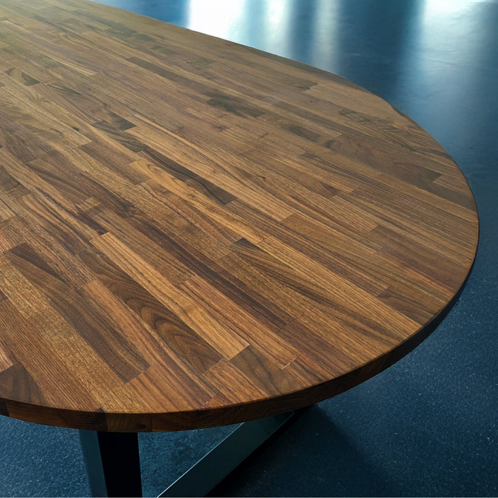 無垢材オーバルダイニングテーブル ダイニングテーブル 単品 4人掛け ウォールナット オーク ナチュラル