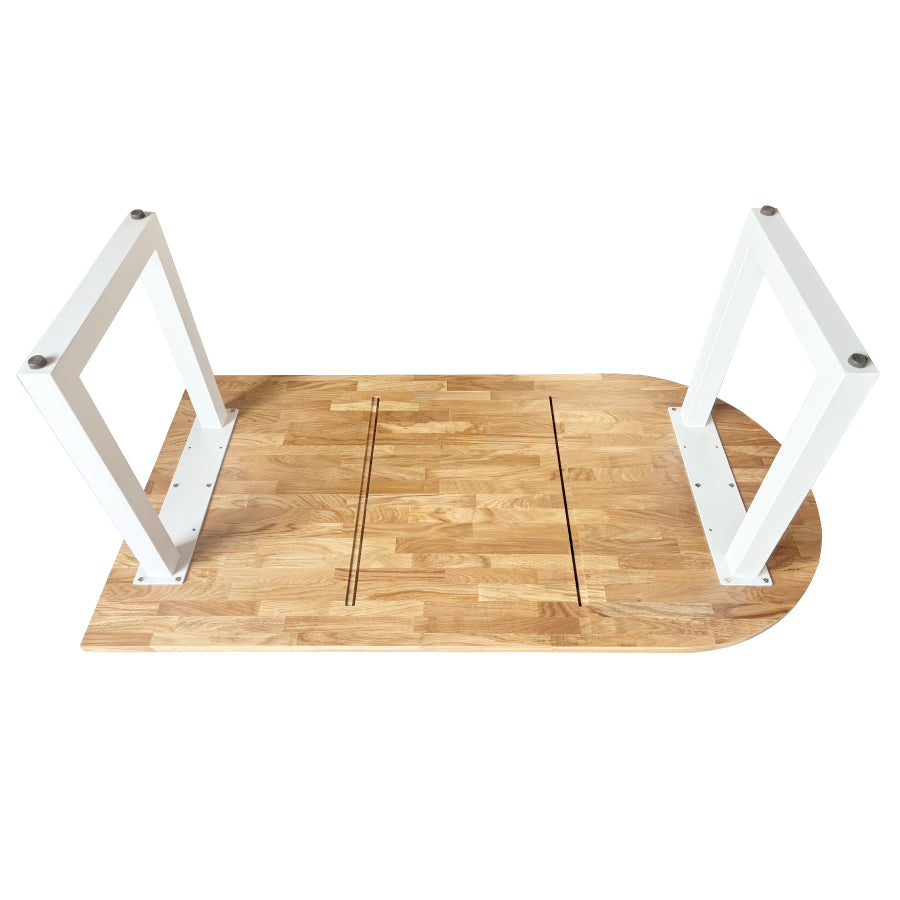 選べる12サイズ】オーク 無垢材 ダイニングテーブル 楕円角