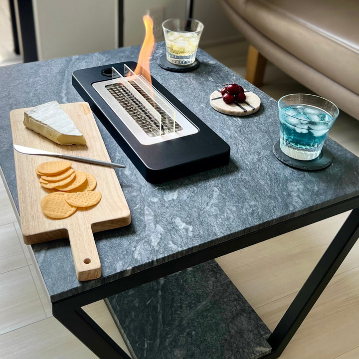 暖炉付き 天然大理石テーブル スレートFP – Wooden JAPAN 匠一松