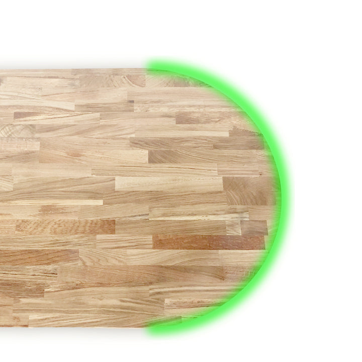 選べる12サイズ】オーク 無垢材 ダイニングテーブル 楕円角 180cm×90cm