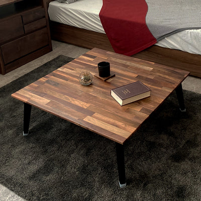 センターテーブル 正方形 ウォールナット  無垢材 キャレ - Wooden JAPAN 匠一松