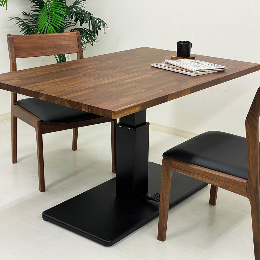 昇降テーブル リフティングテーブル 120×80cm ウォールナット - Wooden JAPAN 匠一松
