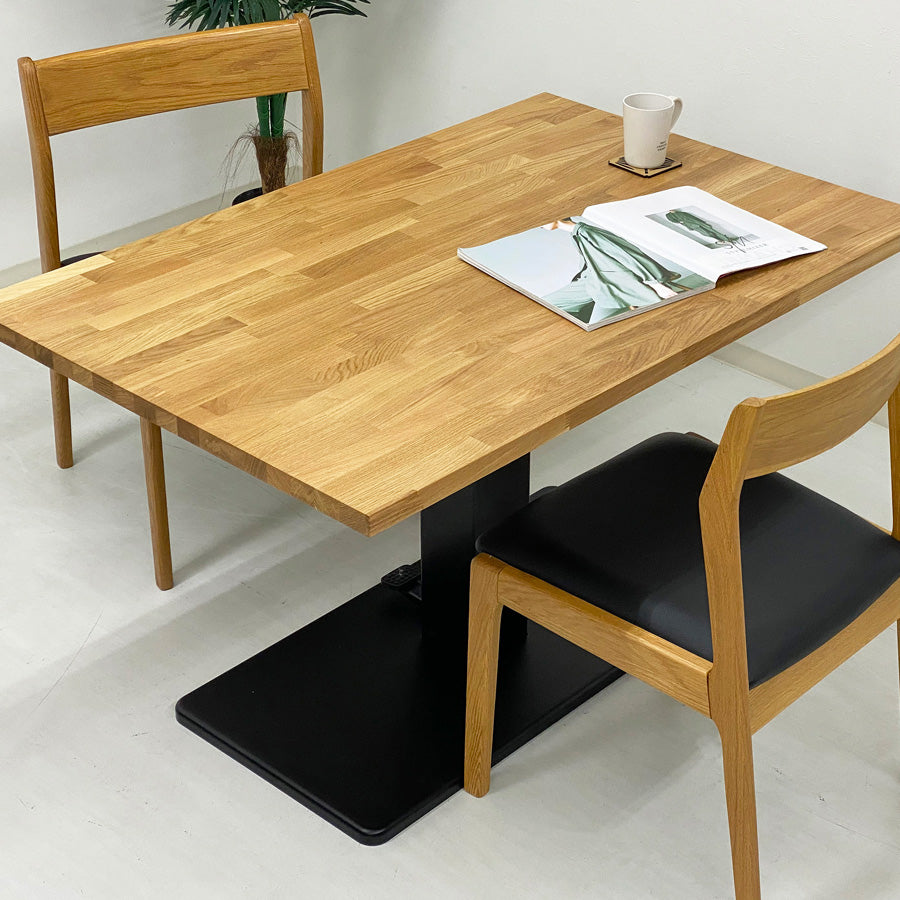 昇降テーブル リフティングテーブル 120×80cm オーク - Wooden JAPAN 匠一松
