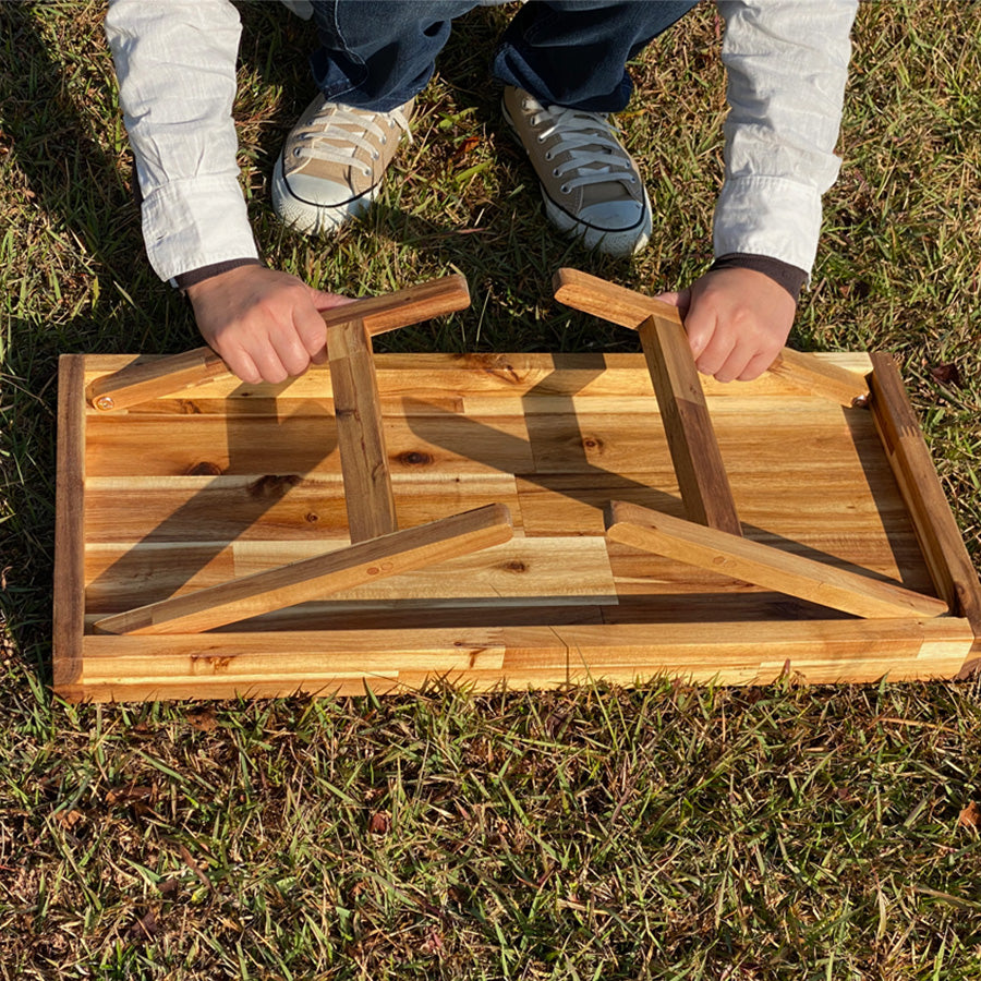 折りたたみ コンパクトテーブル アウトドア アカシア Craftop – Wooden JAPAN 匠一松