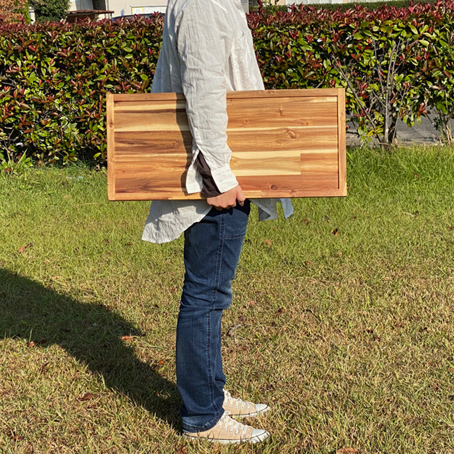 折りたたみ コンパクトテーブル アウトドア アカシア - Wooden JAPAN 匠一松