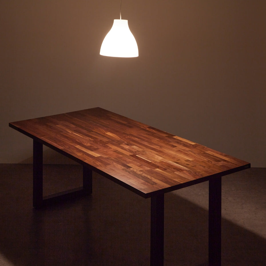 ウォールナット 無垢材 ダイニングテーブル4人掛け～6人掛け サイズ1cm単位でオーダー可能 幅180cm ×90cm アイアン脚 - Wooden JAPAN 匠一松