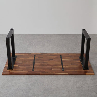 ウォールナット 無垢材 ダイニングテーブル4人掛け～6人掛け サイズ1cm単位でオーダー可能 幅180cm ×90cm アイアン脚 - Wooden JAPAN 匠一松